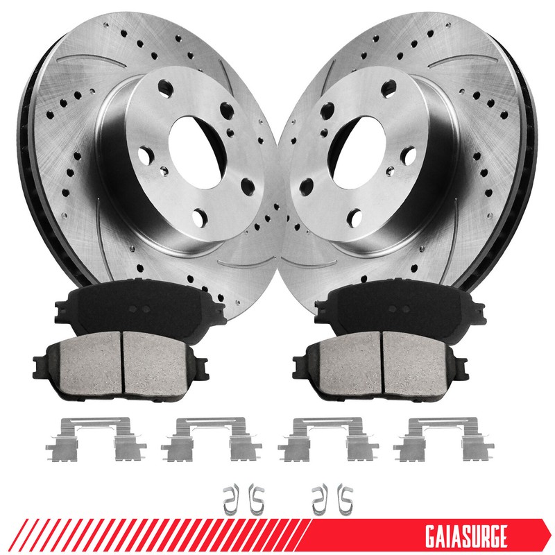 Front Brake Disc Rotors & Ceramic Brake Pads Kit For 2005-2015 Toyota Tacoma
