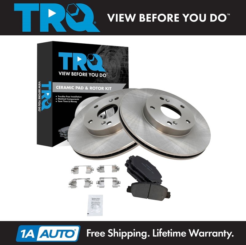 TRQ Brake Pad & Rotor Kit Ceramic Fits 2013 Honda Accord