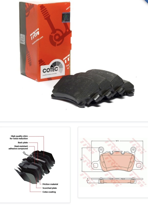 Rear Brake Pads, Sensors For PCCB Ceramic Porsche Cayenne For 9Y0-698-451-AA