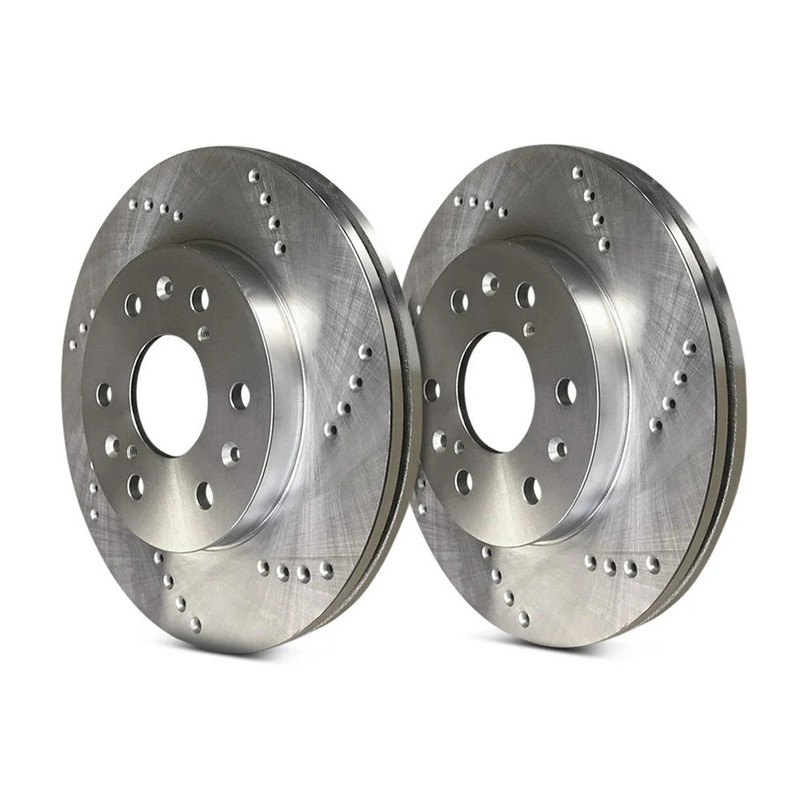 SP Performance C52-8424-P Cross Drilled 1-Piece Front Brake Rotors