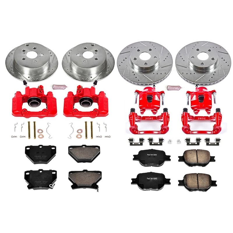 KC2314A Powerstop 4-Wheel Set Brake Kit With Calipers Front & Rear for Celica gallery
