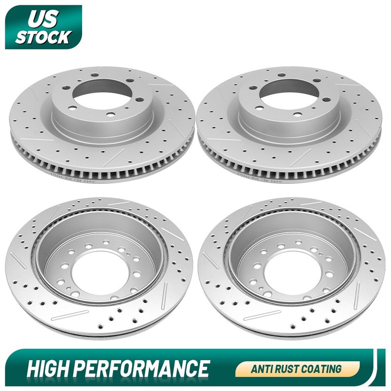 Front & Rear Disc Brake Rotors Set For 2010-2022 2023 Lexus Gx460 Toyota 4runner
