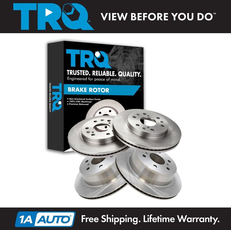 TRQ Front & Rear Disc Brake Rotor Kit of 4 for GM SUV Pickup Truck New