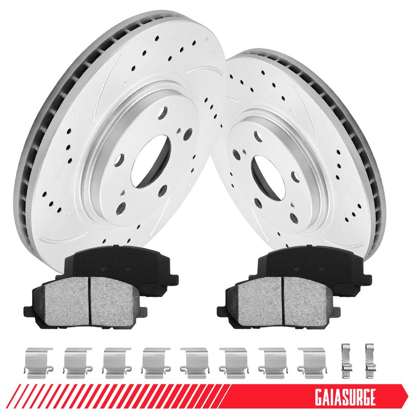 Front Brake Rotors & Ceramic Brake Pads for TOYOTA HIGHLANDER 2001 2002 – 2007