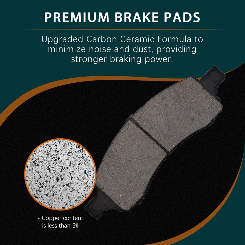Front and Rear Rotors Brake Pads Kit for Saturn Outlook GMC Acadia Buick Enclave gallery