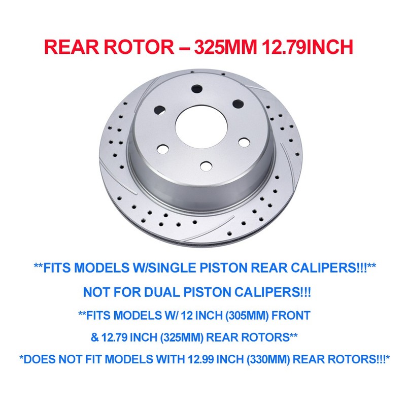 For Chevy Silverado GMC Sierra 1500 Front and Rear Drilled Rotors Brake Pads Kit gallery