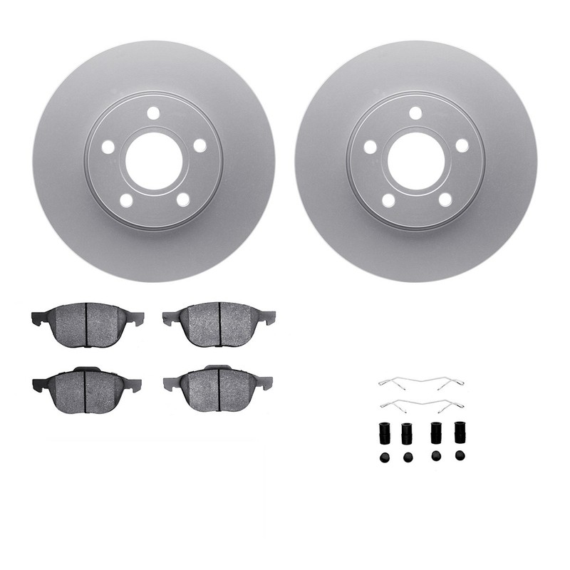 WDWH1-54079 R1 Concepts Brake Disc and Pad Kits 2-Wheel Set Front for Ford C-Max