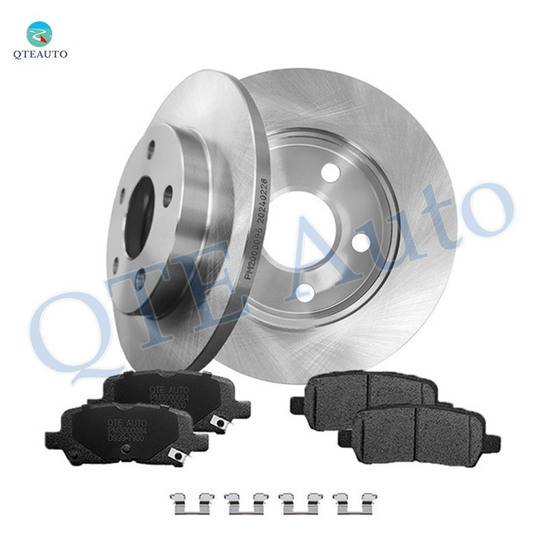 Set 6 Rear Brake Disc Rotors 270mm-Ceramic Brake Pad To 2005-2009 Buick Lacrosse