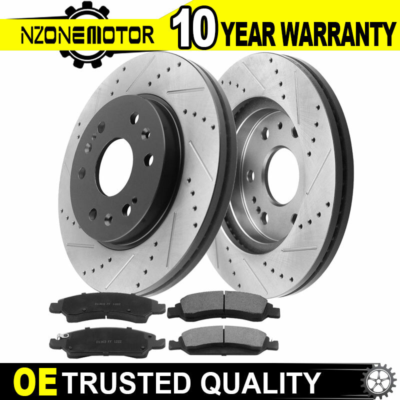 Front Brake Rotors & Ceramic Pads For Chevy Silverado 1500 GMC Sierra 1500