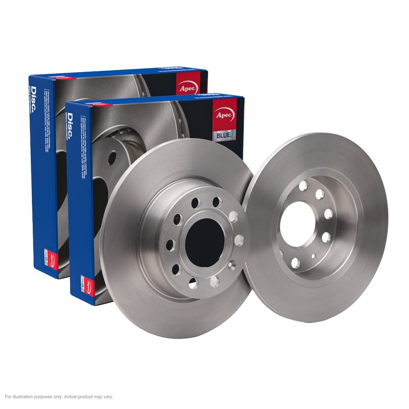 2x APEC Rear Brake Discs For VW CADDY ALLTRACK IV Estate ( 62kW/84HP/1197cc SDK6