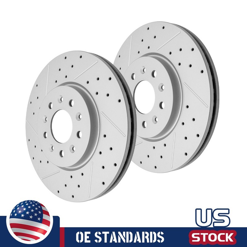 321mm For GMC Terrain Chevy Equinox 2018 – 2020 Front Drilled Disc Brake Rotors