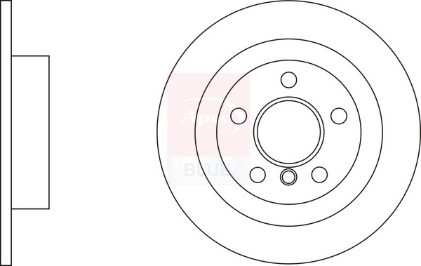 2x Brake Discs Pair Solid Rear 280mm SDK6978 Apec Blue Set 34206891085 Quality gallery