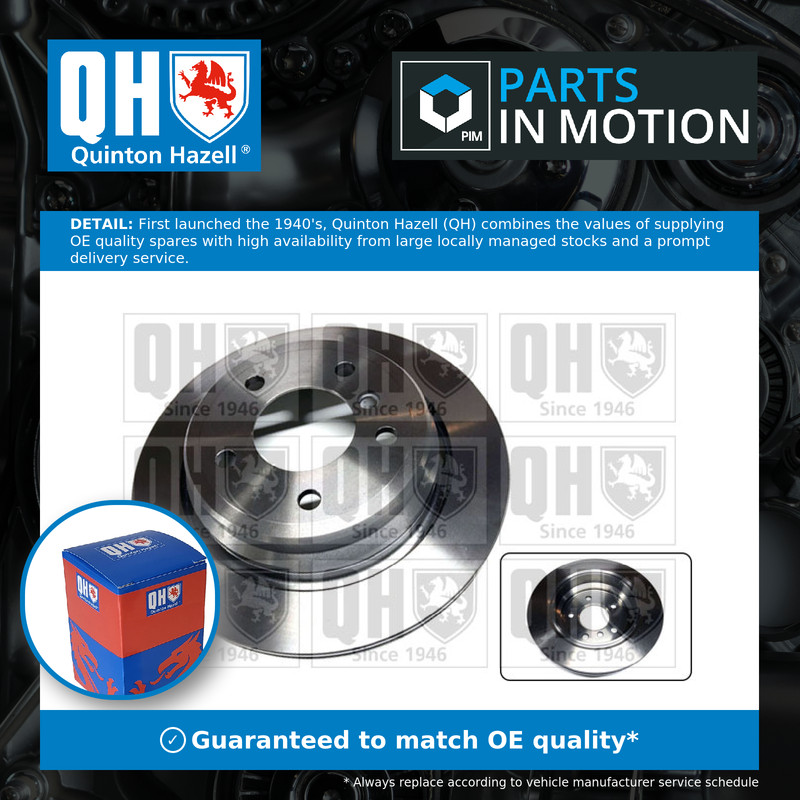 2x Brake Discs Pair Vented fits BMW 528 E39 2.8 Rear 95 to 00 298mm Set QH New
