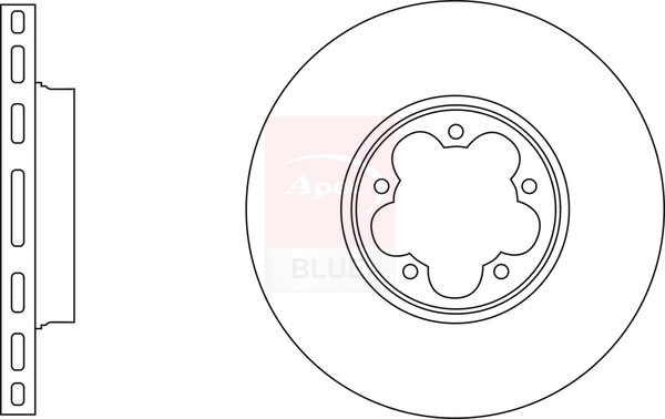 2x Brake Discs Pair Vented Front 308mm SDK6820 Apec Blue Set 1812200 1822205 New gallery