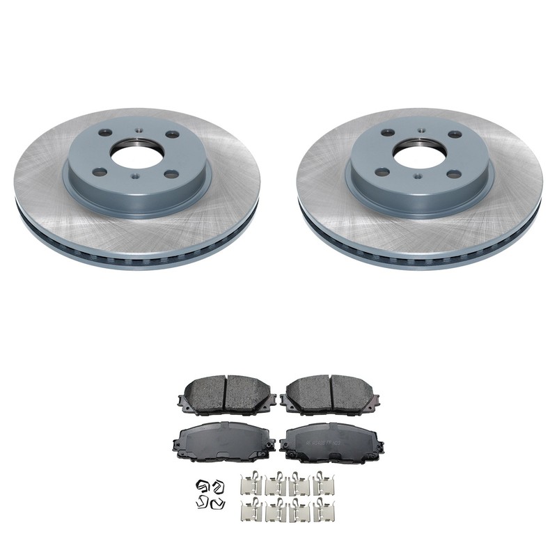 DuraGo Front Rotors Akebono ProACT Ceramic Brake Pads Kit For iQ Prius C Yaris