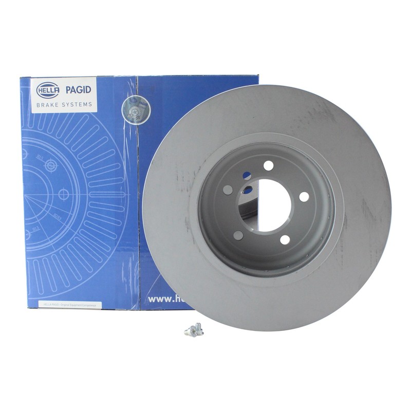 Hella 348mm Front Coated Vented Brake Rotor For BMW E89 Z4 sDrive35is 2011-2016
