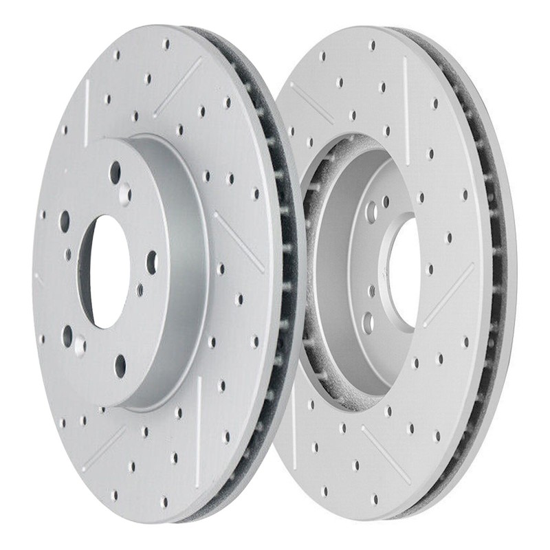 4pc Front and Rear Drilled and Slotted Disc Brake Rotors Kit for 2016 Acura ILX gallery