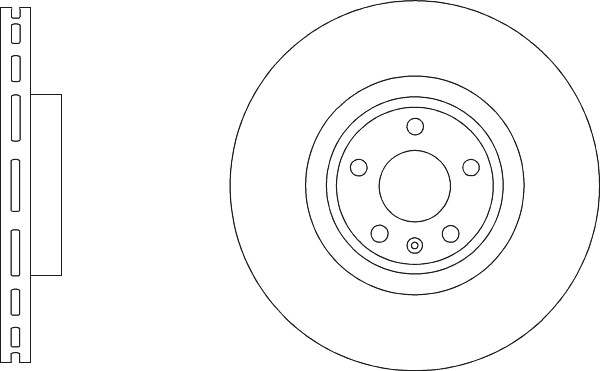 Brake Disc Single Vented Front 350mm SDK6973 Apec Blue 4M0615301AB 4M0615301P gallery