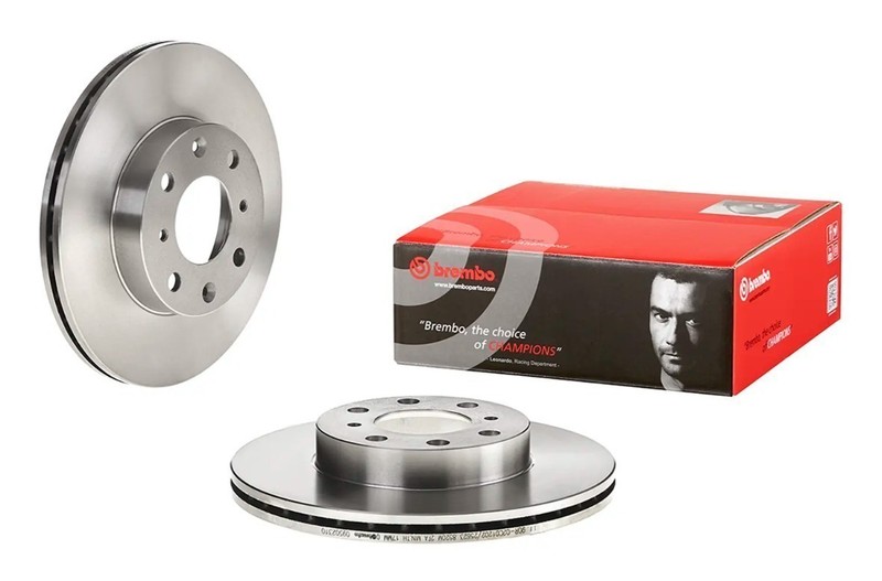 Brembo 09.5023.10 Prime OE Equivalent Vented Brake Rotors – Front Pair