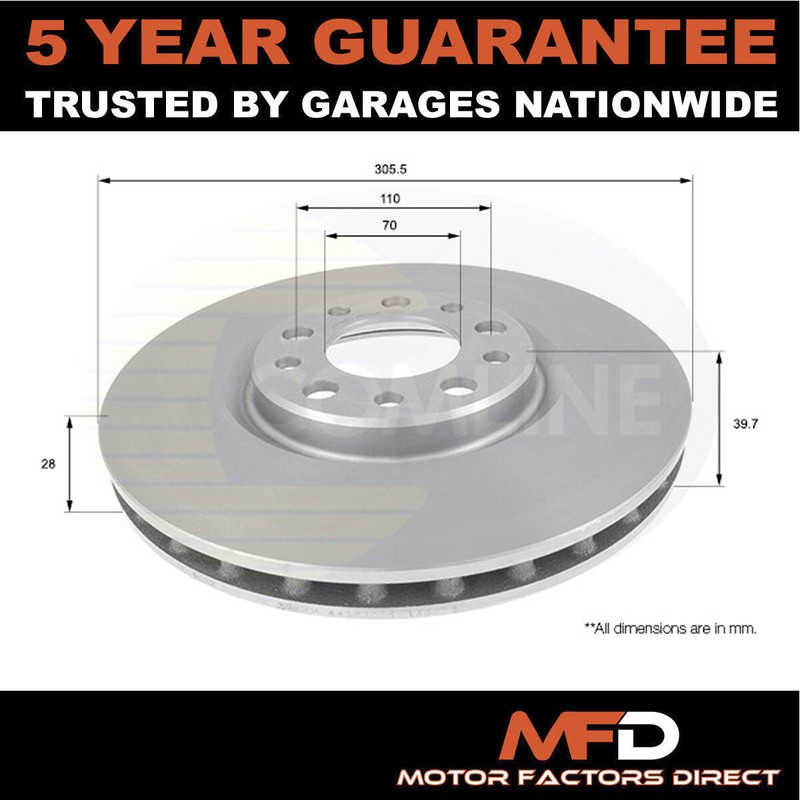 Fits Alfa Romeo Giulietta 2010-2020 159 2005-2011 MFD Front Brake Disc #1