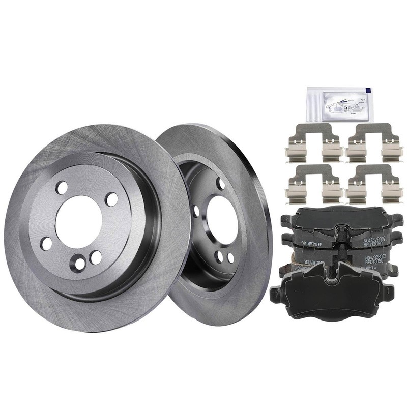 2-Wheel Set Brake Disc and Pad Kits Rear for Mini Cooper 2007-2015