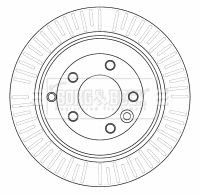 x2 Borg & Beck Rear Axle Brake Discs Pair Fits Land Rover BBD4532