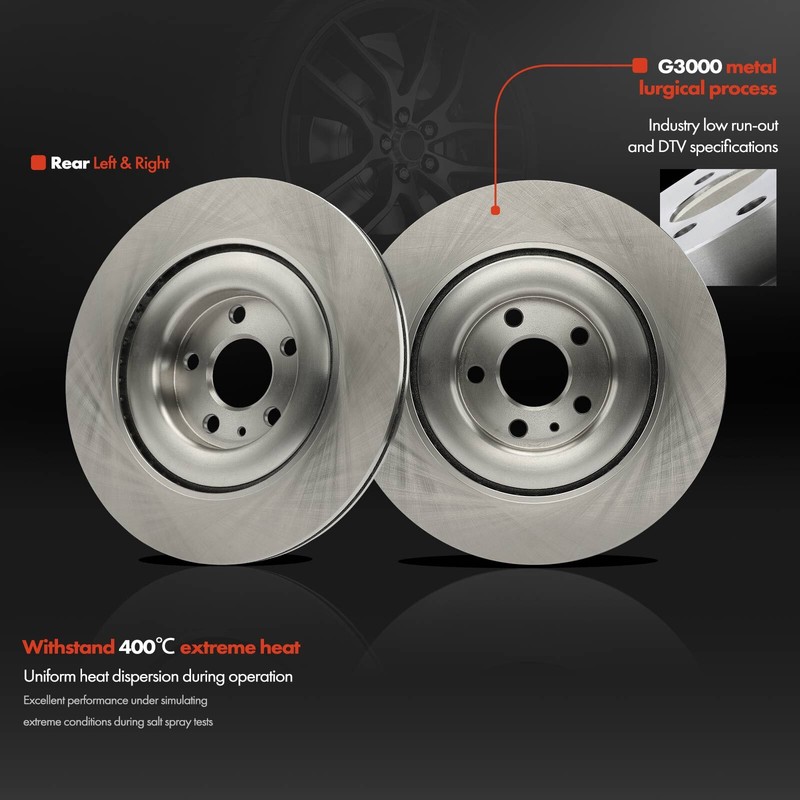 New 2x Disc Brake Rotors for Volvo XC40 2020-2022 XC90 C40 Recharge Rear Side gallery