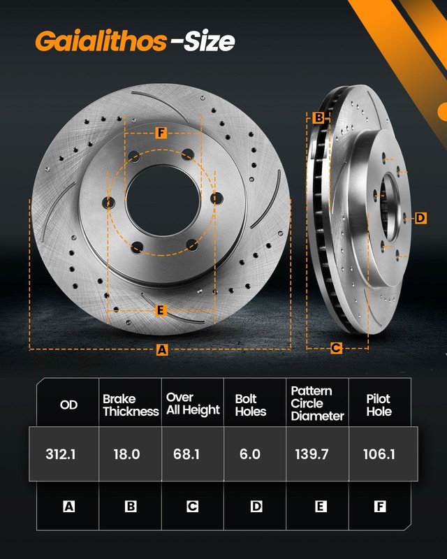 Front & Rear Disc Brake Rotors Ceramic Brake Pads Kits for 01-07 Toyota Sequoia gallery