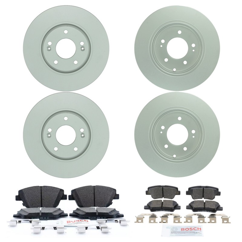 Bosch Front and Rear Disc Brake Rotor Kit For Hyundai
