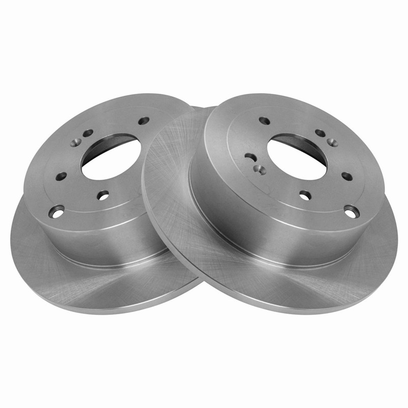 TRQ Ceramic Brake Pad & Rotor Kit w/Fluids Rear w/Fluids for 07-09 Hyundai Santa gallery