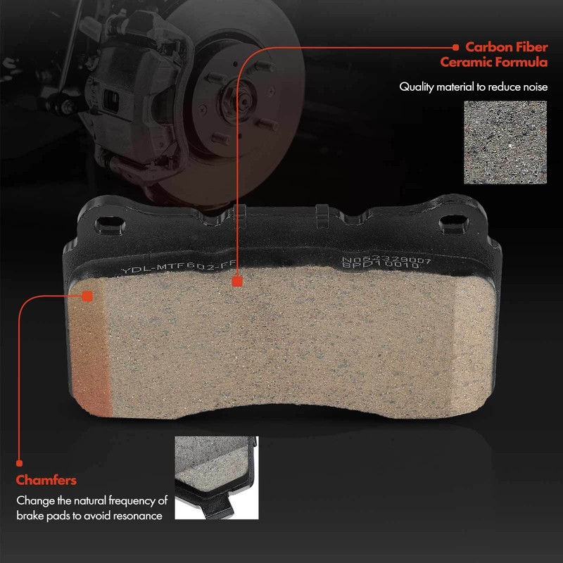 6x Front Drilled Brake Rotors & Ceramic Brake Pads for Cadillac ATS 2013-2019 gallery