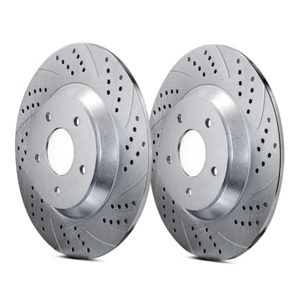 For Mercedes-Benz 190E 90-93 Double Drilled & Slotted Rear Brake Rotors