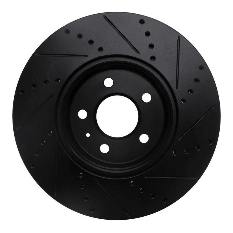 For Audi A5 2008-2016 Rotor Set | Drilled And Slotted | Black gallery