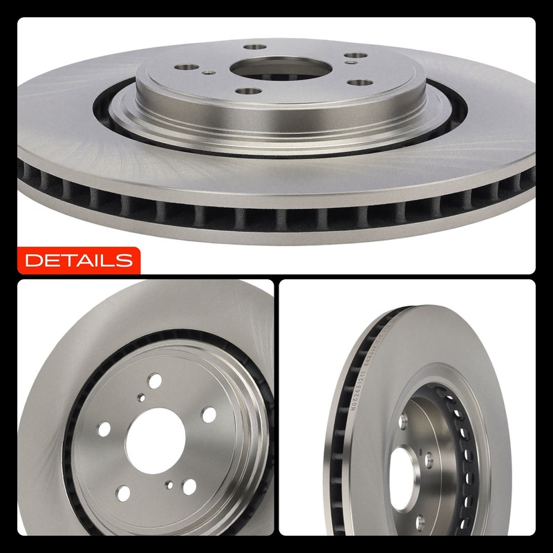 2x 340mm Front Side Disc Brake Rotors for Toyota Highlander 20-25 Lexus RX350 gallery