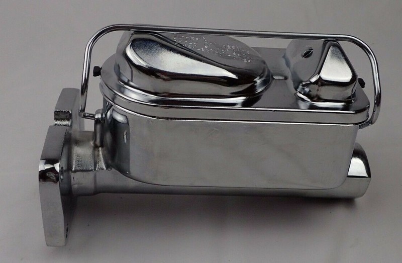 Mopar 1 1/16 bore master cylinder A B E body Cuda Charger chrome 4 bolt gallery