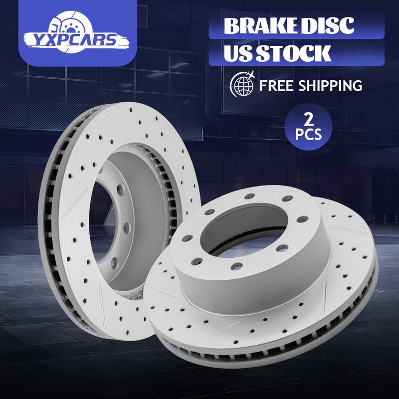 347mm Front Drilled Brake Rotors for 2005-2012 2013 Ford F-250 Super Duty V8