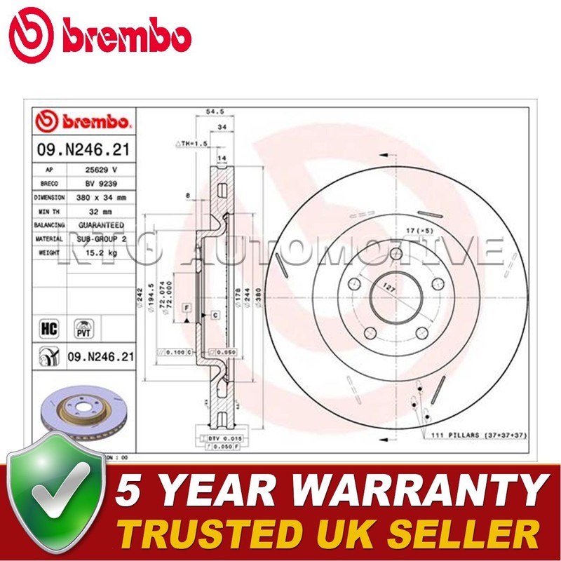 Brembo Front Brake Disc Fits Jeep Grand Cherokee 2010- + Other Models gallery
