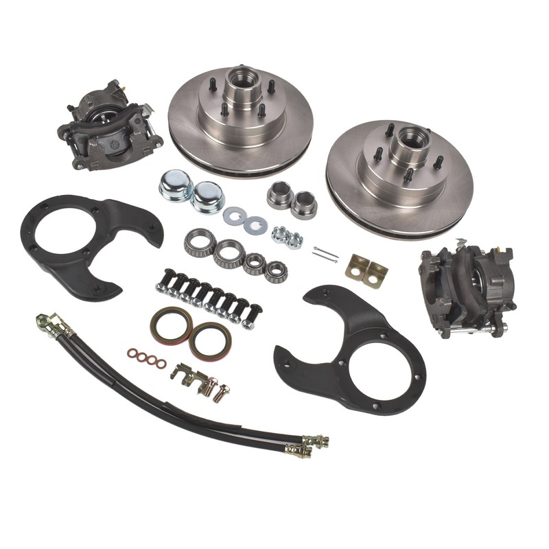 Disc Brake Kit 5 on 4-1/2 Metric Caliper for Ford 1937-1948 Spindle gallery