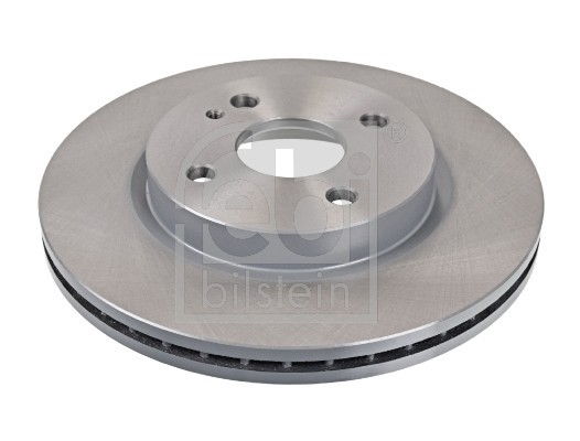 2X Febi 108431 Front Brake Discs Pair 258mm Vented Fits Mazda 2
