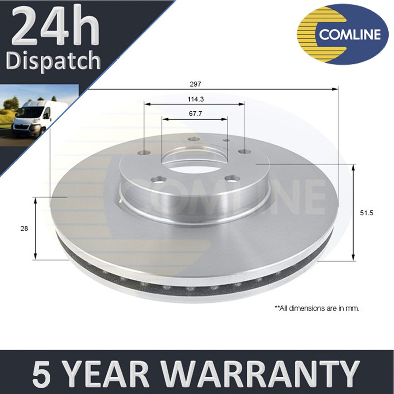Fits Mazda CX-5 2011- 6 2012- 2.0 D 2.2 2.5 Comline Front Brake Disc #1