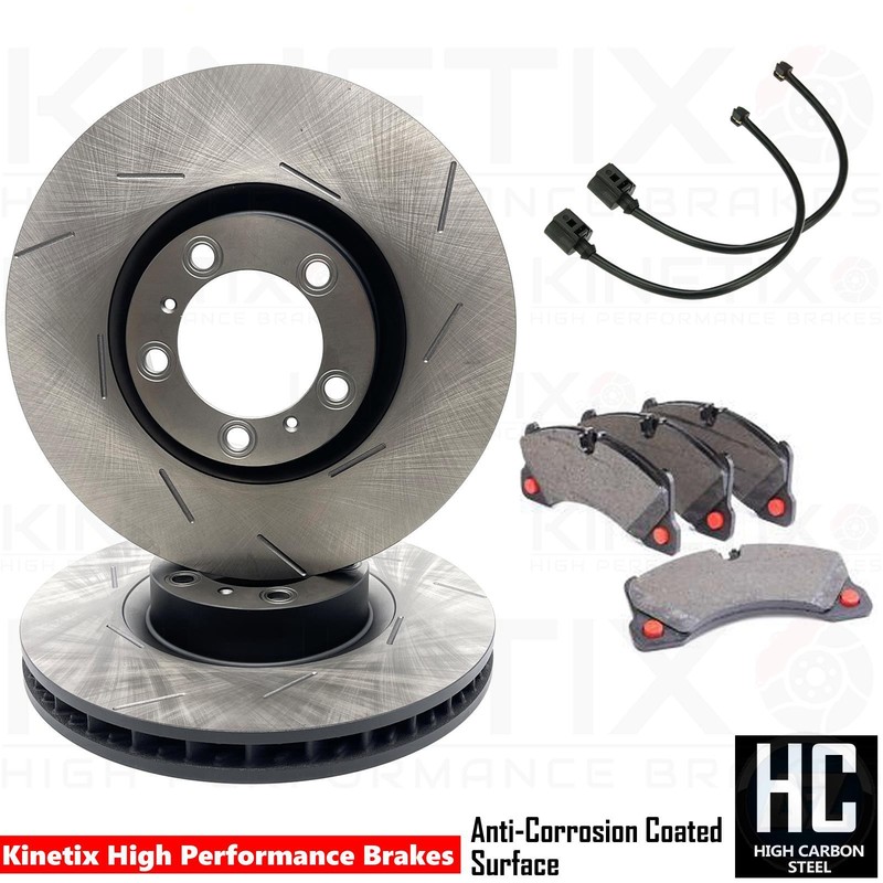 FOR PORSCHE TAYCAN TURBO 2020- FRONT BRAKE DISCS PADS WEAR SENSORS WIRE 360mm