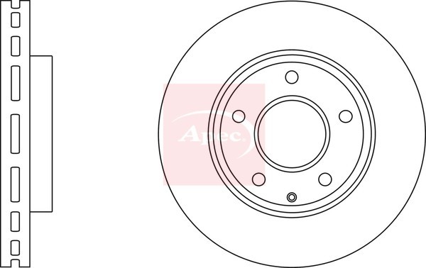 2x Apec Red Front Brake Discs 280mm Fits Mazda 3 B45A33251A