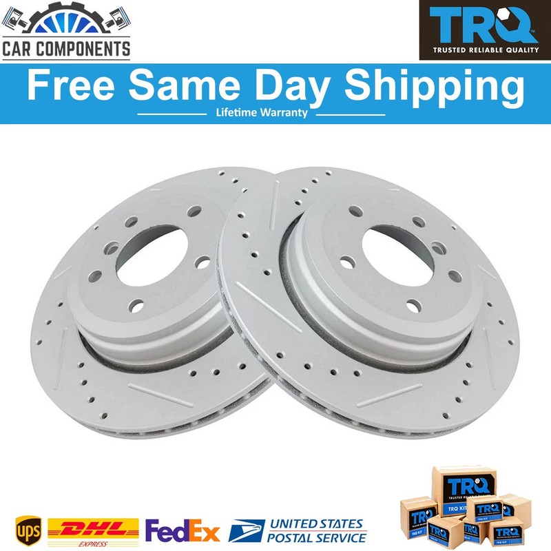 New Rear Brake Rotors Set For 2004-2007 BMW 525i 2008-2010 528i 530i