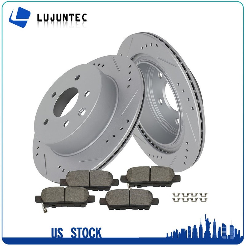 Rear Brake Rotors Ceramic Pad For Nissan Leaf with Manual Parking Brake