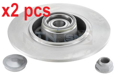 X2 PCS L&R SIDES FITS FOR RENAULT CLIO III GRANDTOUR BRAKE DISC KF155.110U SNR