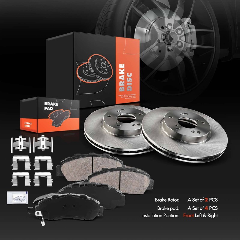 Front Left & Right Brake Rotors & Brake Pads for Honda Accord 1998-2002 V6 3.0L gallery