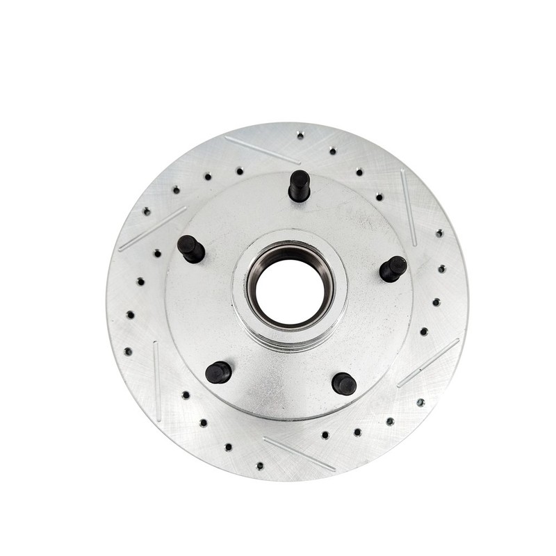 Disc Drilled Slotted Brake Rotor&Bearing-Seal Kit 5 on 4-3/4 Inch For Mustang II gallery