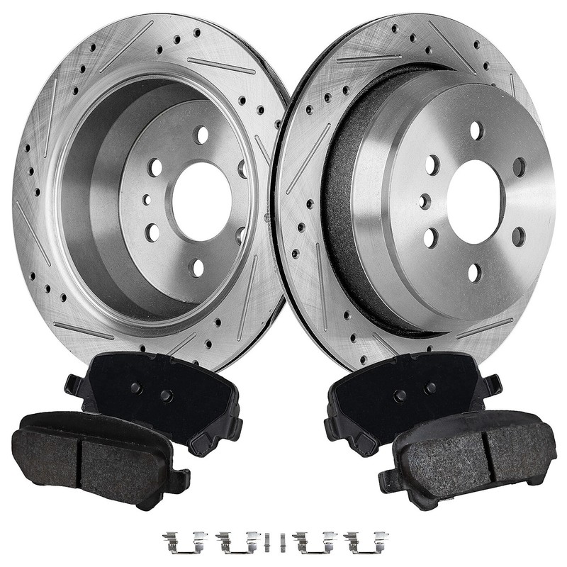 Rear Brake Disc Rotors and Pads Kit for Chevy Chevrolet Colorado GMC Canyon