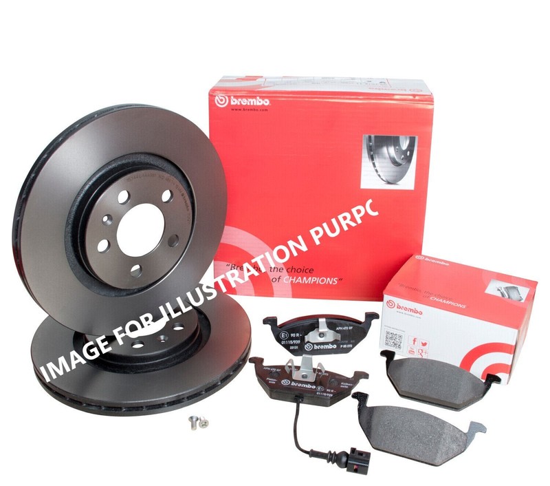 FOR MERCEDES BENZ C180 2.0 W203 BREMBO FRONT BRAKE DISCS 288MM & BRAKE PADS SET