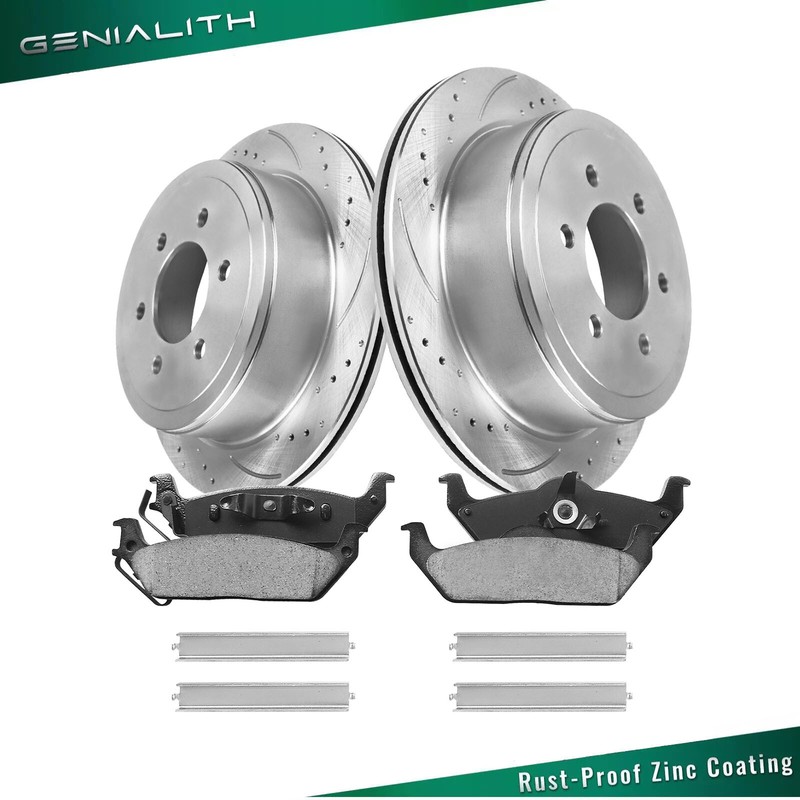 Rear Brake Rotors & Pads for 2004-2011 Ford F-150 2006-2008 Lincoln Mark LT 5.4L